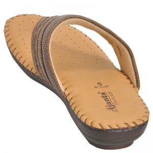 Ajanta Women's Classy Sandal Slippers - Brown