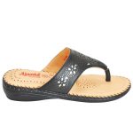 Ajanta Women's Classy Sandal Slippers - Black