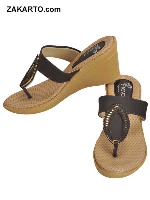 Freya Women's Classy Sandal Slippers - Brown & Beige