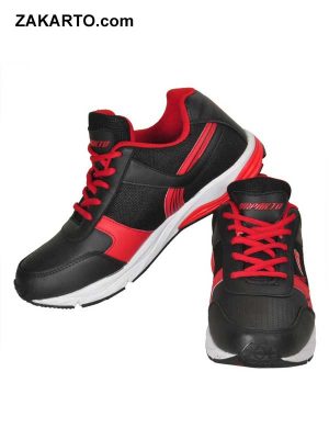 Impakto Men's Sports Shoes - Black & Red
