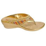 Ajanta Women's Classy Sandal Slippers - Gold