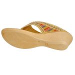 Ajanta Women's Classy Sandal Slippers - Gold