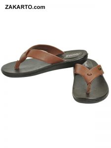 Ajanta Men's Classy Sandal Slipper - Black & Tan