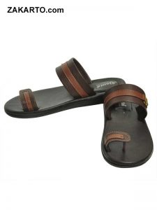 Ajanta Men's Classy Sandal Slipper - Brown & Black