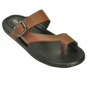 Ajanta Men's Classy Sandal Slipper - Black & Brown