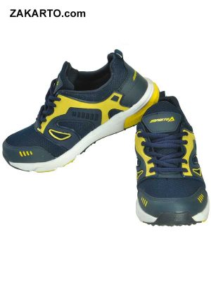 Impakto Men's Sports Shoe - Blue & Yellow