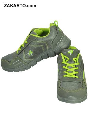 Ajanta Men's Sports Shoe - Grey & Green
