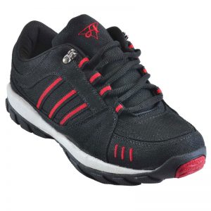 Ajanta Men's Sports Shoes - Black & Red