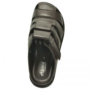 Ajanta Men's Classy Sandal Slipper - Black