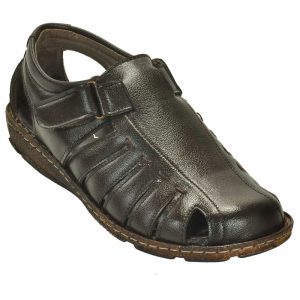 Ajanta Men's Classy Sandal Slipper - Black