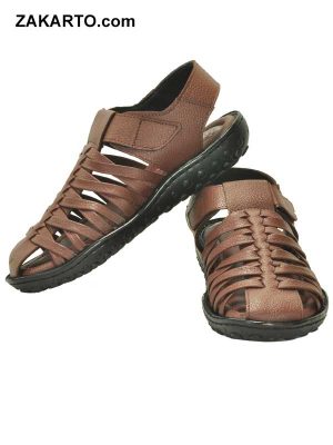 Ajanta Men's Classy Sandal Slipper - Brown