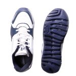 Ajanta Men's Sports Shoes - White & Blue