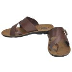 Men's Brown Colour Synthetic Leather Sandals