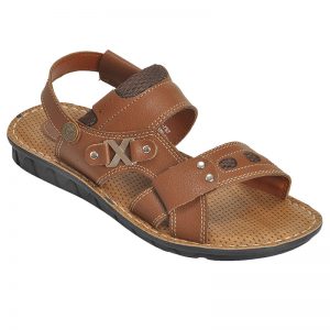 Men's Tan Colour Synthetic Leather Sandals