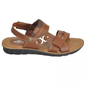 Men's Tan Colour Synthetic Leather Sandals