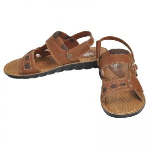 Men's Tan Colour Synthetic Leather Sandals