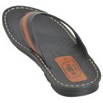 Men's Black Colour Synthetic Leather Sandals