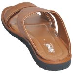 Men's Tan Colour Synthetic Leather Sandals