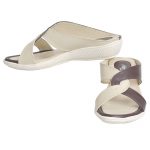 Women's White & Brown Colour Synthetic Leather Sandals