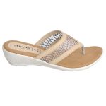 Women's Cream Colour Synthetic Leather Sandals