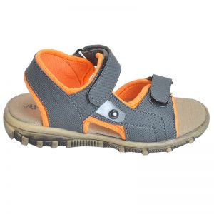 Kid's Grey Colour Synthetic Leather Sandals