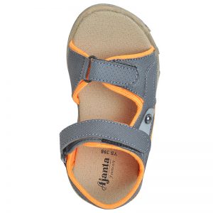 Kid's Grey Colour Synthetic Leather Sandals