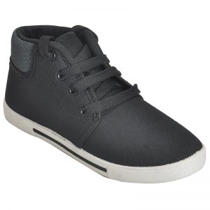 Kid's Black Colour Canvas Canvas Shoes