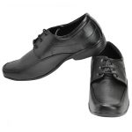 Men's Black Colour Synthetic Leather Derby