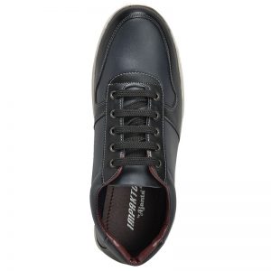 Men's Black & White Colour Synthetic Leather Derby Casuals