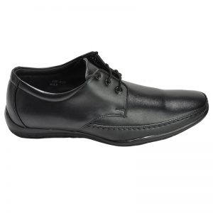 Men's Black Colour Synthetic Leather Derby