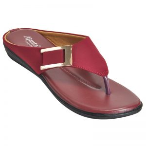 Women's Cherry Colour PU Synthetic Sandals