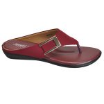 Women's Cherry Colour PU Synthetic Sandals