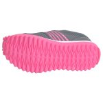 Women's Grey & Pink Colour Synthetic Mesh Sneakers