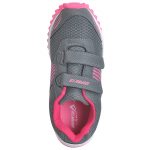 Women's Grey & Pink Colour Synthetic Mesh Sneakers