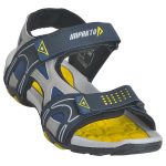 Men's Blue & Yellow Colour Polyester Sandals