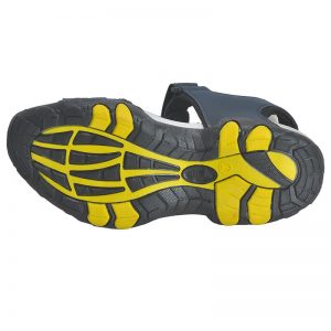 Men's Blue & Yellow Colour Polyester Sandals