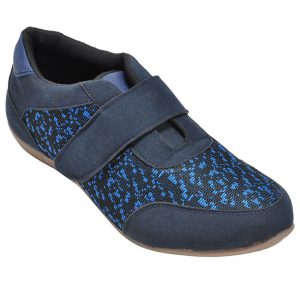 Women's Navy Blue Colour Synthetic Mesh Sneakers