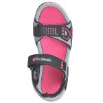 Women's Black & Pink Colour Polyester Sandals