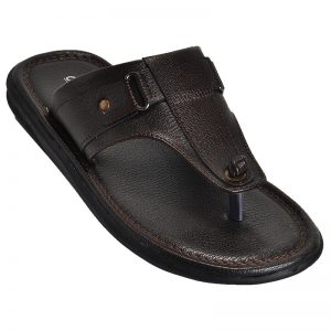 Men's Brown Colour Synthetic Leather Sandals