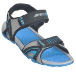 Women's Black & Blue Colour Polyester Sandals