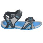 Women's Black & Blue Colour Polyester Sandals