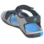 Women's Black & Blue Colour Polyester Sandals