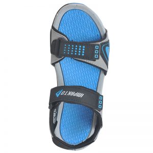 Women's Black & Blue Colour Polyester Sandals