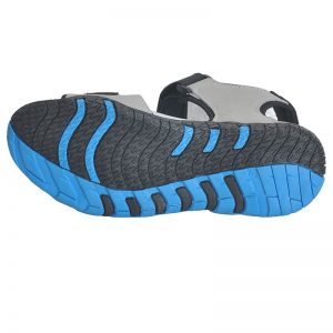 Women's Black & Blue Colour Polyester Sandals