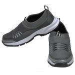 Men's Grey & White Colour Canvas Canvas Shoes