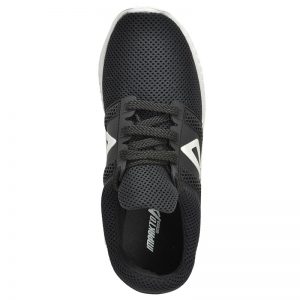 Men's Black & White Colour Synthetic Mesh Sneakers