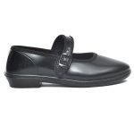Girl's Black Colour Artificial Leather Derby School Formal Shoes