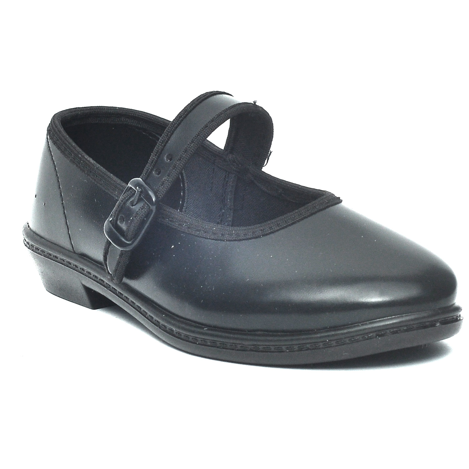 Boulevard Girls Kids Childrens Black Patent Velcro School Formal Party Shoes Size 8-2 