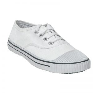 Kid's White Colour Canvas Boys School Formal Shoes