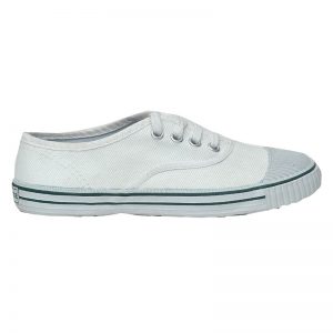 Kid's White Colour Canvas Sports Shoe